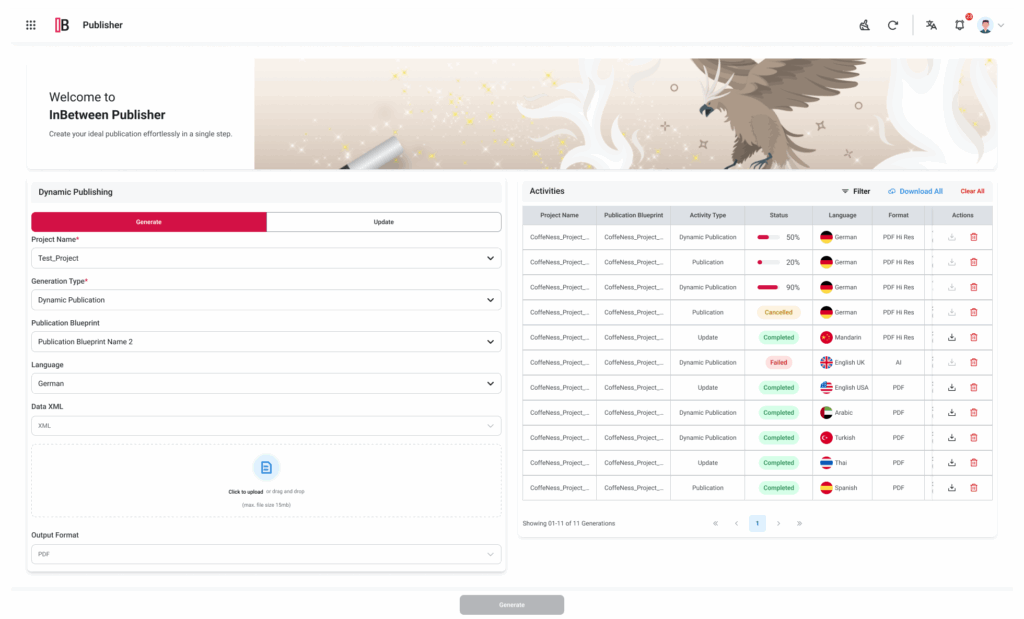 database-publishing-softwareGenerate Tab filled